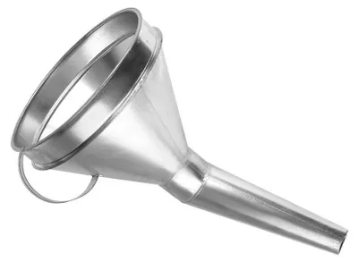 Image de Entonnoir métallique coudé pour carburant et liquides, 165 mm Carmotion