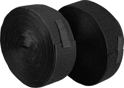 Produktbild von 10 m Klettband zum Nähen 50mm, Flausch- & Hakenband Set, Klettverschluss Schwarz