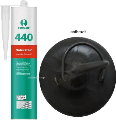 Zdjęcie produktu dla Ramsauer 440 Silikon uszczelniający do kamienia naturalnego 1K, kartusz 310 ml, antracytowy