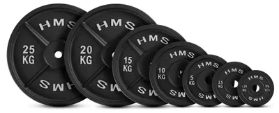 Produktbild von 2,5 kg Gewichtsscheibe aus Gusseisen, schwarz, 31 mm Loch