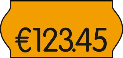 Produktbild von METO Preisetiketten leuchtorange permanent 26,0 x 12,0 mm, 18 Rollen