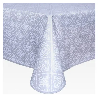 Produktbild von Wachstuchtischdecke abwaschbar rechteckig 140 x 180 cm hellgrau