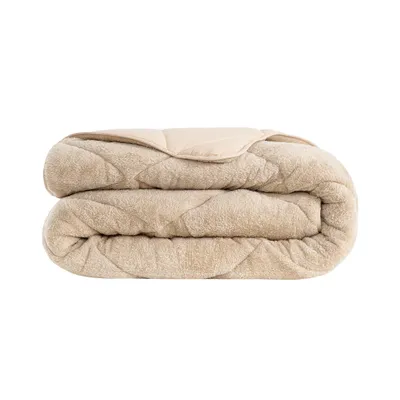 Produktbild von Wellsoft Bettdecke Beige 135x200 cm – Wendbare Ganzjahresdecke, Doppelseitiges Steppbett mit 300 g/m² Füllung, Weich & Pflegeleicht