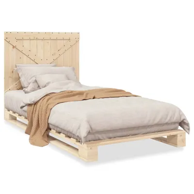 Immagine prodotto di vidaXL Letto in legno massiccio con testiera 100x200 cm pino