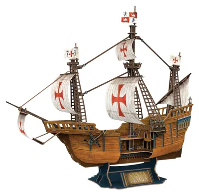 Produktbild von 3D-Puzzle EXPLORA Santa Maria Schiff 204 Teile Level 5 ohne Kleber ab 8 Jahren