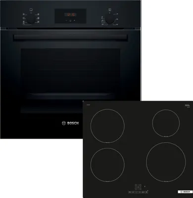 Bosch HBD234FB66, Einbau-Backofen-Set, HBF133BA1 + PUE61RBB6E, Einbau-Backofen, Induktionskochfeld