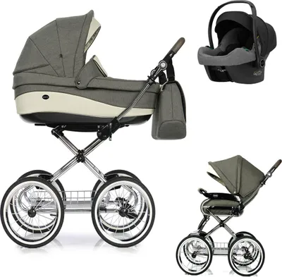 Produktbild von Emma Classic 4 in 1 inkl. Sportsitz, Autositz und Zubehör in Farbe Olivegrau-Creme (E-3) - erhältlich in 6 weiteren Farben