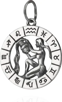 Produktbild von Kettenanhänger Sternzeichen Wassermann 925 Silber Horoskop 25mm Zodiak Anhänger