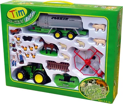 Produktbild von TIM/Siku 31006 Bauernhofset John Deere + Anbaugeräte 1:32