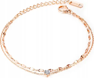 Produktbild von Fußkettchen aus Gold und Stahl mit Zirkonia
