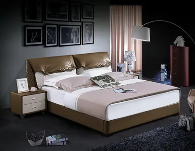 Produktbild von Klassisches Bett Doppelbett Betten Holz Braun Stil Echtes Holz Schlafzimmer Neu