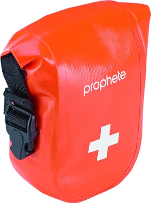 Produktbild von Prophete Erste Hilfe-Satteltasche, inkl. Verbandmaterial, Gr 4,5x20 cm, wasserdicht, mit Kletverschluss, rot