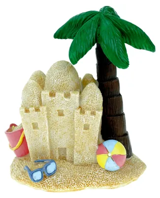 Produktbild von Spardose Insel mit Sandburg 12 cm | Urlaubskasse | Handbemaltes Sparschwein | Geldgeschenk für Reiseliebhaber | Deko Sparbüchse