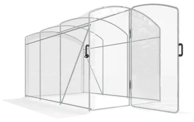 Produktbild von Tunnel-Gewächshaus,begehbar,transparenteFolie,verzinkterStahlrahmen,3x2x2m