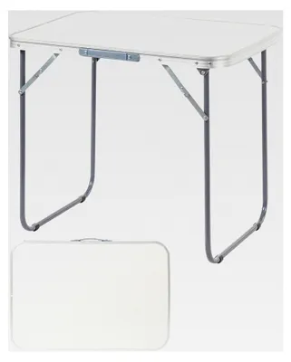 Produktbild von Campingtisch, Klapptisch, 70x50x60cm, Gartentisch, Multifunktionstisch, leicht zu reinigen, MDF und Metallrahmen, für Picknicks, Partys, Terrassen, Balkone