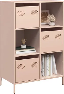 Productafbeelding van vidaXL Hoge kast, roze, 68x39x103,5 cm, staal