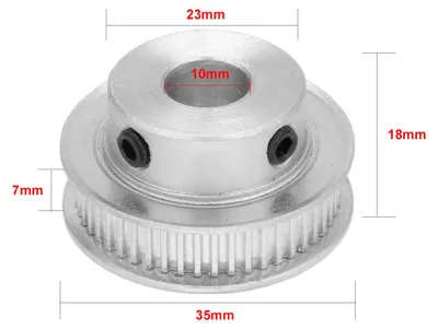 Produktbild von Aluminum 50 Z?hne 10mm Bohrung 7mm Gš¹rtel Zahnriemenrad Synchronrad DE