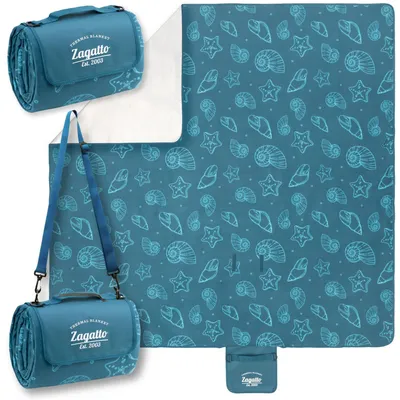 Obrázek produktu pro Zagatto Pikniková Deka 200x200cm s Rukojetí Mořský Vzor ZG905