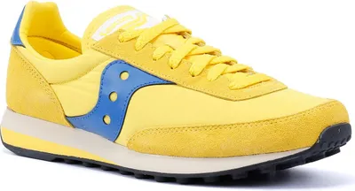 Image de Chaussures de sport Saucony Trainer 80, couleur jaune et bleu