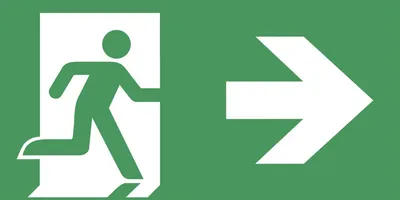 Produktbild von Q-Connect® KF17401 Schild Rettungsweg rechts selbsklebend