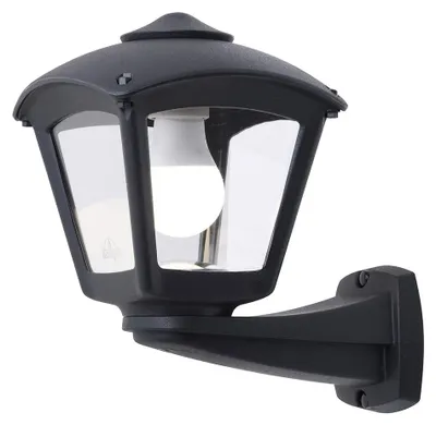 Immagine prodotto di Lampada da parete Roby 1xE27 IP55 L.20 x P.26 x A.26 x A.27,5 cm in resina nera
