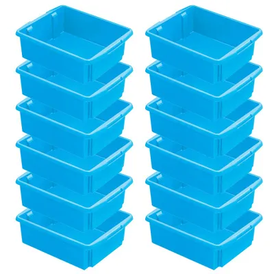 Produktbild von 12x Aufbewahrungsbox, stapelbar, nestbar, 17 Liter, LxBxH 455x360x145 mm, blau
