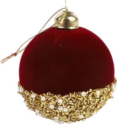 Image de Ornement de Noël en forme de boule, en verre, avec des paillettes décoratives, à suspendre en rouge pour la décoration intérieure