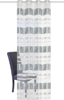 Produktbild von Home Wohnideen Ösenschal Querstreifen Jacquardgemustert "Kiran" 245 x 140 cm Mint
