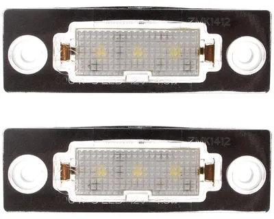 Image de VW Caddy Golf V Plus Jetta Passat B5 T5 Touran Superb Éclairage LED de plaque d'immatriculation, lot de 2