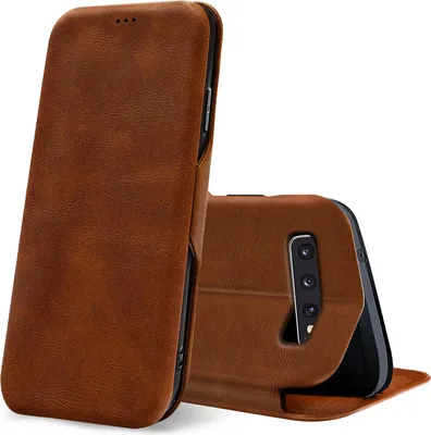 Immagine prodotto di Custodia a conchiglia per Samsung Galaxy S10 Custodia a libro Custodia per telefono cellulare con slot per schede Copertura protettiva premium