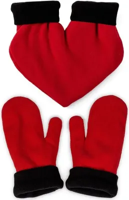 Produktbild von Set aus verbundenen Handschuhen für zwei Personen in Form eines Herzens