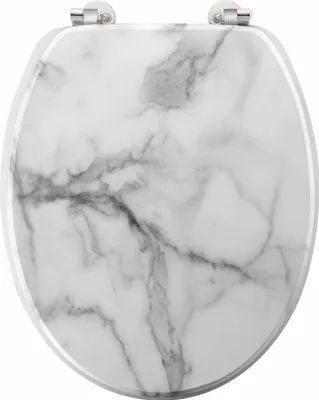 Obrázok produktu pre WC sedadlo MDF, 37,5 x 47 cm, MARBRE