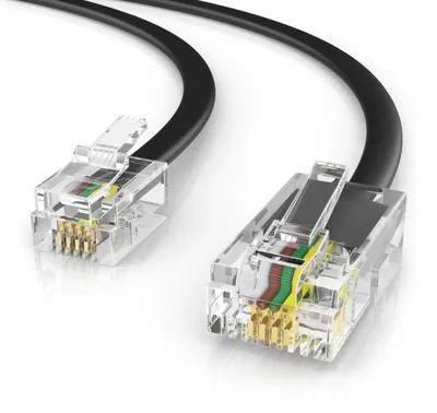 Immagine prodotto di Cavo telefonico CSL da RJ45 a RJ11, da router a telefono/fax/segreteria telefonica, cavo piatto da 0,5 m, RJ45, RJ-11 (50 cm), cavo modulare, cavo di collegamento telefonico, modem, DSL, VDSL, ISDN, piatto