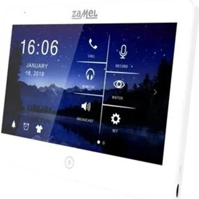 Immagine prodotto di monitor video da 10" con display touch / bianco VP-810WHD Zamel