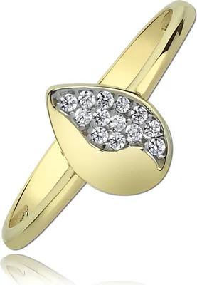 Image de Balia bague 54 17,2 or 333 or blanc femmes bijoux BGR014G54