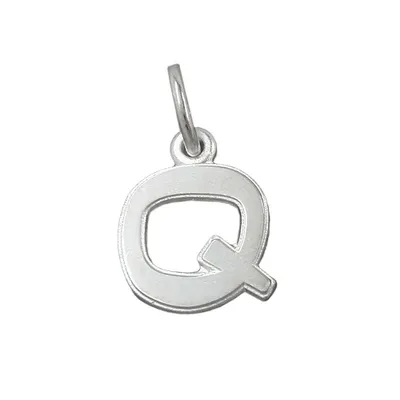 Produktbild von Anhänger 12x10mm Buchstabe Q mit Rand Silber 925 silber 12x10mm
