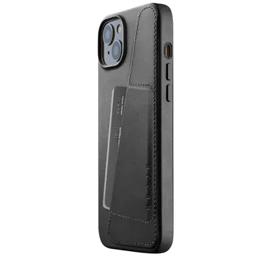 Image de Étui en cuir Mujjo Wallet pour iPhone 14 / 15 Plus noir