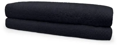 Produktbild von Eleganzzz Frottee-Handtuch 50x100cm – Schwarz – 50x100 – 100% Baumwolle – saugstark