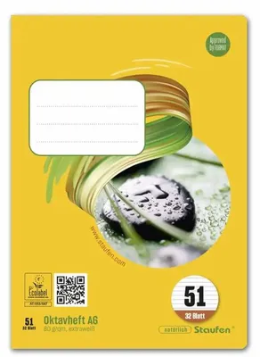 Produktbild von Staufen Oktavheft Style 32 Blatt 80g/m² DIN A6 – Lineatur 51
