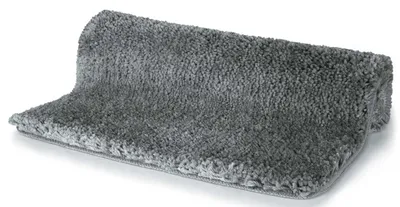 Produktbild von Spirella Badteppich Badematte Duschvorleger Mikrofaser Hochflor | flauschig | rutschhemmend | geeignet für Fußbodenheizung | 55x65 cm | Grau