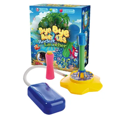 Produktbild von Bubble Rocket Seifenblasenset für Kinder mit Abschussrampe und Schaumstoffrakete