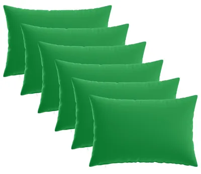Imagen del producto de vidaXL, funda de cojín, 6 unidades, color verde, modelo HEERLEN, 30 x 50 cm, material: poliéster
