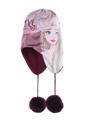 Produktbild von Frozen Wintermütze mit Fleecefutter und Pompons 52 cm