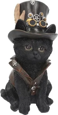 Produktbild von Nemesis Now Statue Cogsmiths Cat schwarz Standard