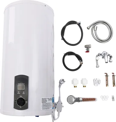 Obrázek produktu pro Elektrický ohřívač vody, nastavitelný teplotní rozsah 25-75 °C, objem 50 l, BÍLÝ, EU