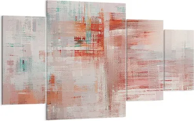 Produktbild von Bild auf Leinwand - Leinwandbild - 4 Teile - Verschwommen Abstraktion Modern - 160x90cm - Wand Bild - Wanddeko - Wandbilder - Leinwanddruck - Bilder - Wanddekoration - Leinwand bilder - DL160x90-4790