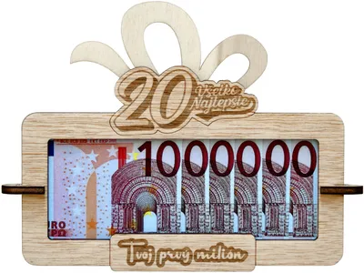 Obrázok produktu pre Tabuľka na peniaze Tvoj prvý milión k 20