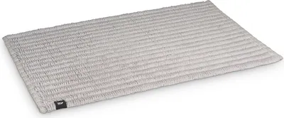 Produktbild von Kittfarbene Badematte aus Baumwolle mit Linienmuster, rutschfest, 60 cm breit, 2 cm dick