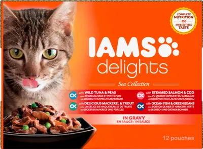 Produktbild von IAMS Delights Sea Collection in Sauce Katzen-Nassfutter; 12 x 85g