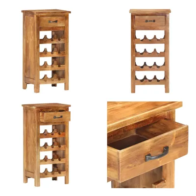 Produktbild von vidaXL Weinschrank 40 x 30 x 80 cm Massivholz Akazie - Weinschrank - Weinschränke - Flaschenhalter - Flaschenständer
